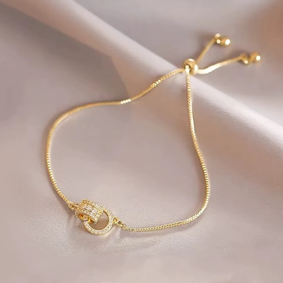 Anthropologe unique Gold Bracelet zircon with Crystal Accents - Picture 3 of 6